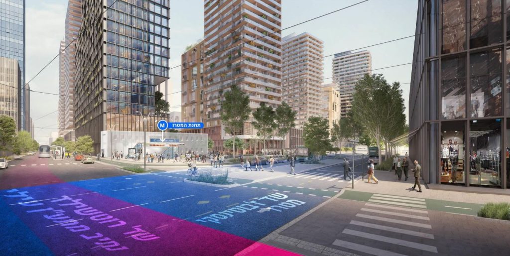 דרמן ורבקל אדריכלות; בתמונה - תחנת המטרו מתחם העיריה בסמוך למתחם עוזר ראשונים בפתח תקוה