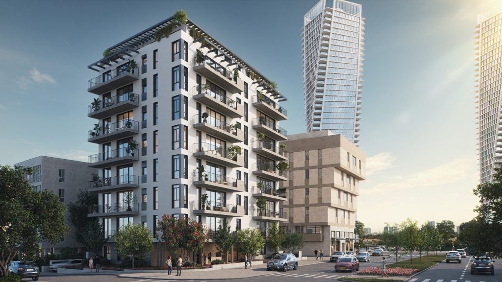 יגאל לוי אדריכלים; בתמונה - הדמיית פרויקט רמי לוי נדל"ן חיפה