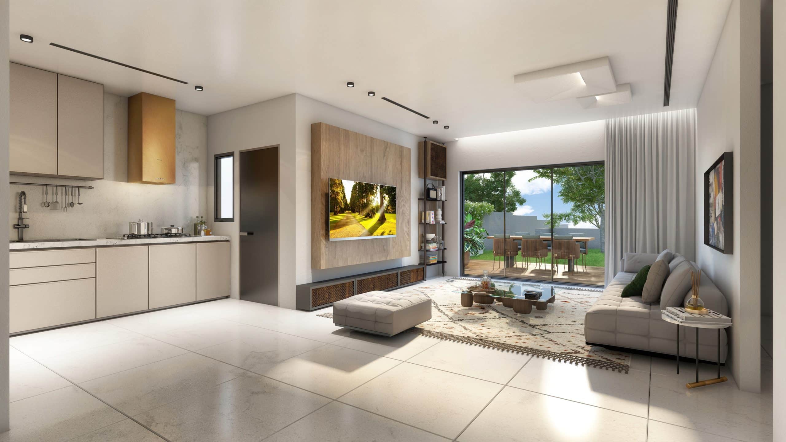 דירת גן בפרויקט צרפתי בפארק של צרפתי שמעון בבאר שבע. קרדיט הדמייה: וויופוינט