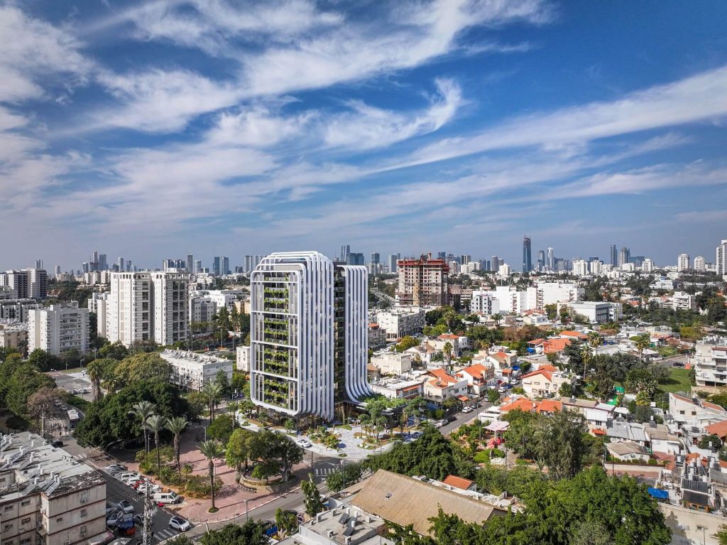 הדמיה של פרויקט ההתחדשות במתחם בניהו שקד ברמת גן הדמיה - Masa architecture