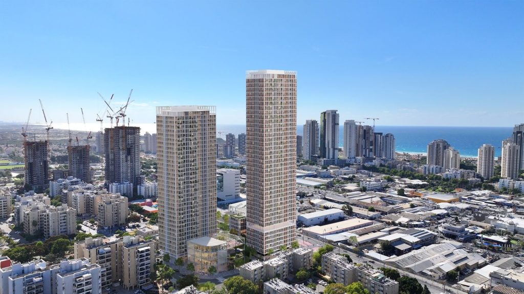 סטודיו TOTEM; בתמונה - הדמית פרויקט הרב מימון בת ים