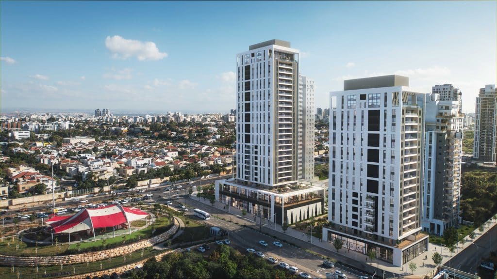 הקריה האקדמית פתח תקווה BSTOWERS קבוצת בסט BST. קרדיט להדמיות - 3D VISION