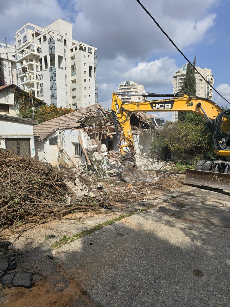 הריסת פרויקט נולה רמת השרון רוטשטיין. קרדיט: באדיבות החברה