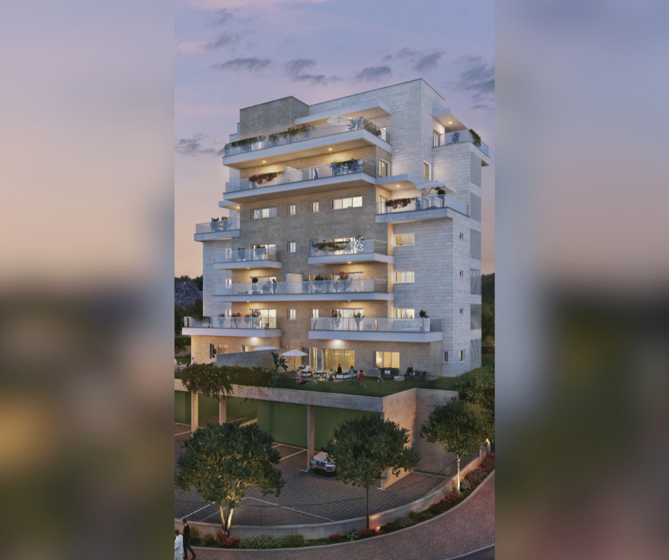 בניין בוטיק בפרויקט גבעת אלונים של שרביב. קרדיט: VIEW POINT