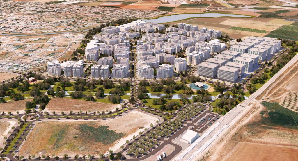 מזכרת בתיה, מבט מדרום מזרח. קרדיט: ארמון אדריכלים ומתכנני ערים בע''מ