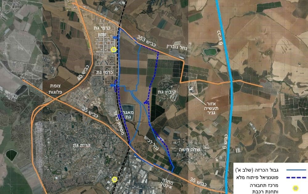 מפת על - קרית גת קרדיט ארמון אדריכלים