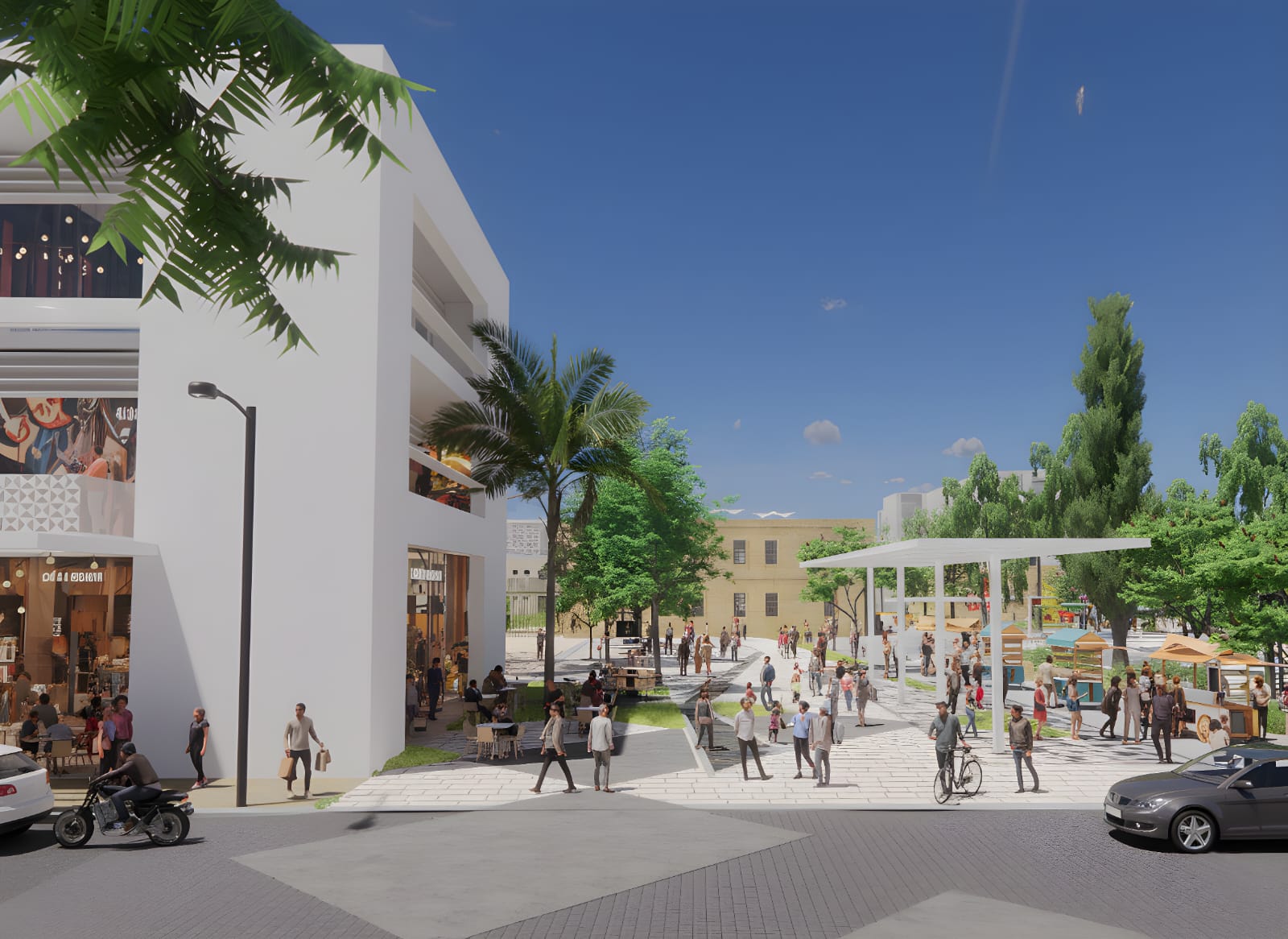 סטודיו אירית צרף - אדריכלות ובינוי ערים; בתמונה - הדמיה של מתחם הפיקוד - לב העיר העתיקה