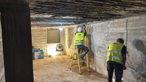 עבודות שיפוץ מקלטים ברמת גן מטעם אנגל אינווסט. צילום: יח''צ