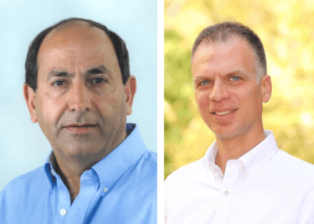 רמי לוי, שיווק השקמה; בתמונה - מוטי חזן, מנכ''ל רמי לוי שיווק השקמה נדל''ן ורמי לוי, יו"ר רמי לוי נדל"ן