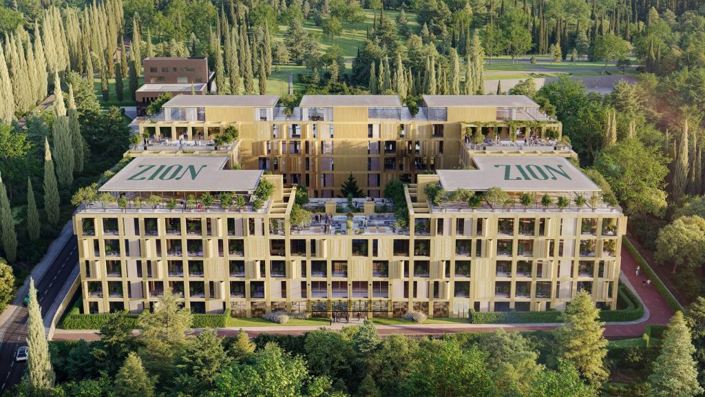 סטודיו render; בתמונה - פרויקט ZION EMBASSY בטביליסי